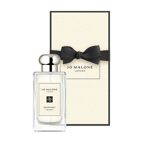 Jo Malone London Grapefruit Cologne 100ml, unisex fragrance with fresh grapefruit, rosemary, and mint notes in a clear rectangular glass bottle with silver cap.