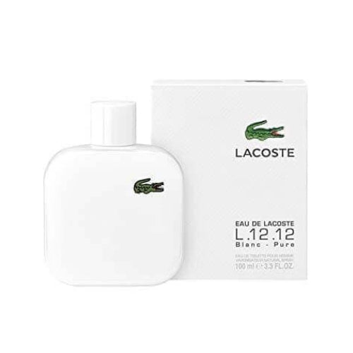 Lacoste Eau de Lacoste L.12.12 Blanc Eau de Toilette 100ml, men’s fragrance in sleek white bottle.