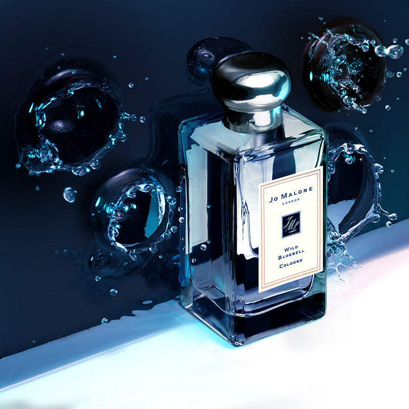 Perfume in the water side view