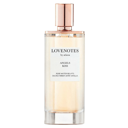 Ariana Grande Lovenotes Angel Kiss Eau de Parfum women’s fragrance showcasing a stylish bottle design, soft floral vanilla aroma, perfect for gifting and perfume collections.