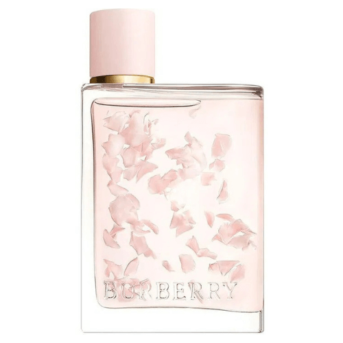 Burberry Her Petals Limited Edition EDP luxury women’s perfume with berry and floral notes, iconic Burberry fragrance bottle display