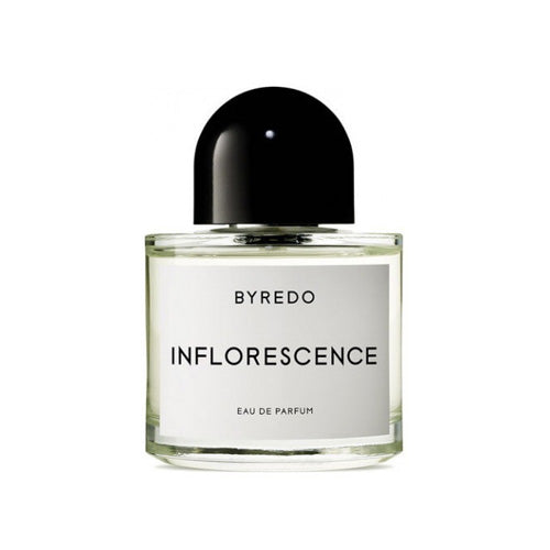 Luxury Byredo Inflorescence perfume 50ml angled view with packaging