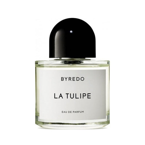 Elegant Byredo La Tulipe perfume bottle with packaging close-up