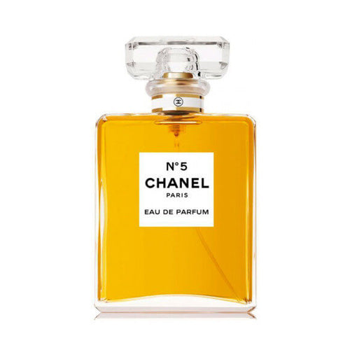 Chanel No.5 100ml Eau de Parfum, legendary feminine perfume combining rose, jasmine, and ylang-ylang in a classic glass bottle.