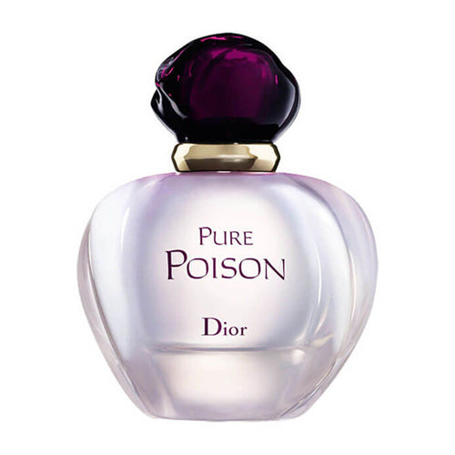 Christian Dior Pure Poison Eau de Parfum, 100ml modern women’s scent blending jasmine, orange blossom, and musk in a sleek frosted glass bottle.