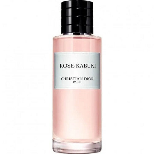 125ml Dior Rose Kabuki Eau de Parfum, refined feminine fragrance with rose, citrus, and soft woody notes in a sleek clear bottle