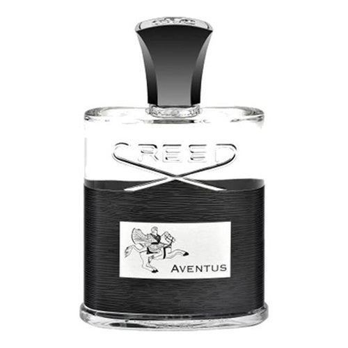 Creed Aventus, 100ml EDP, luxurious and bold masculine perfume with fruity, woody, and smoky accords in a sleek rectangular glass bottle.