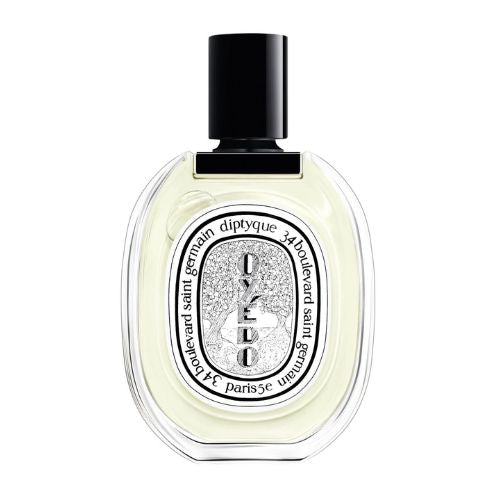 Oyédo Eau de Toilette by Diptyque, 100ml refreshing citrus unisex scent with vibrant yuzu and mandarin in a clear oval bottle.