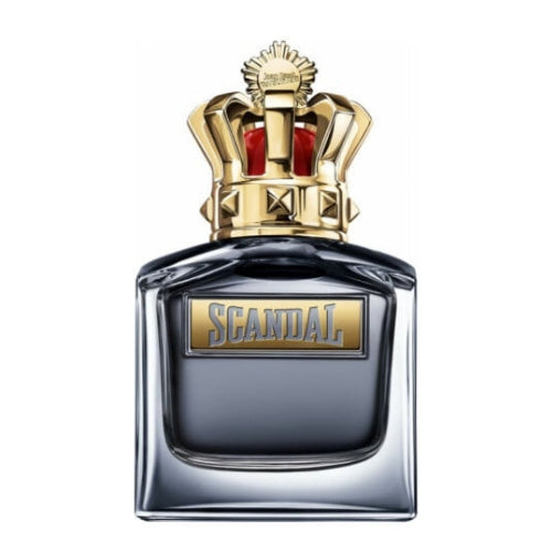 Scandal Pour Homme EDT 100ml by Jean Paul Gaultier, elegant men’s perfume in a bold blue glass bottle with metallic crown cap.