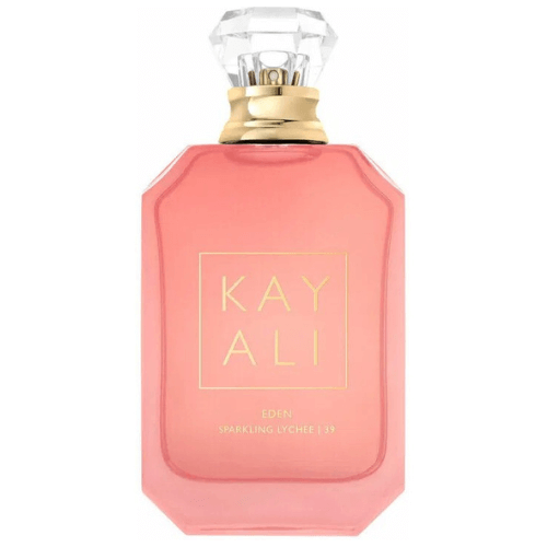 Kayali Eden Sparkling Lychee 39 Eau de Parfum fragrance bottle featuring refined branding, a sweet floral-lychee aroma perfect for everyday wear and gifting.