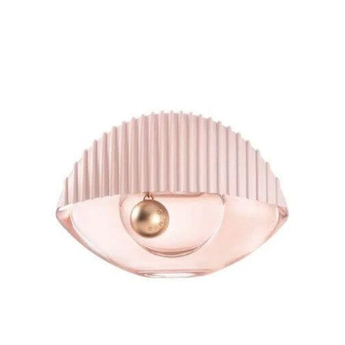 Kenzo World Eau de Toilette 75ml, contemporary women’s fragrance in a clear faceted bottle with silver lid, blending vibrant raspberry, pear, and peony notes.