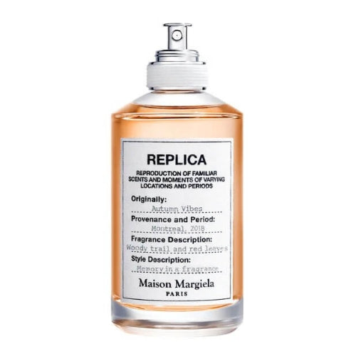 Maison Margiela Replica Autumn Vibes Eau de Toilette 100ml, a modern scent combining crisp leaves, soft spices, and warm amber for a comforting autumn aroma.
