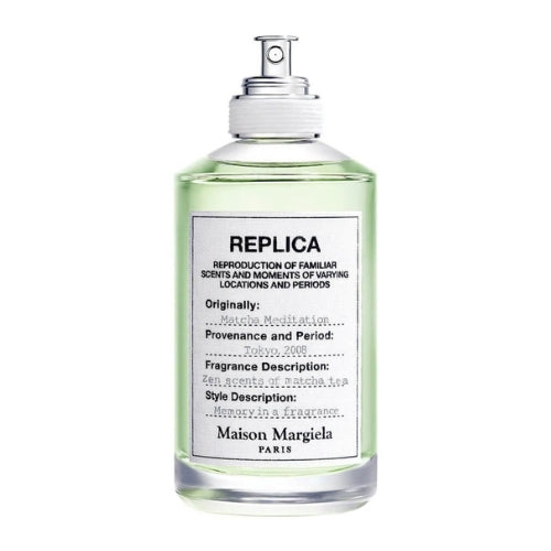 Maison Margiela Replica Matcha Meditation 100ml Eau de Toilette, a stylish and elegant unisex perfume reflecting calm, freshness, and mindfulness.