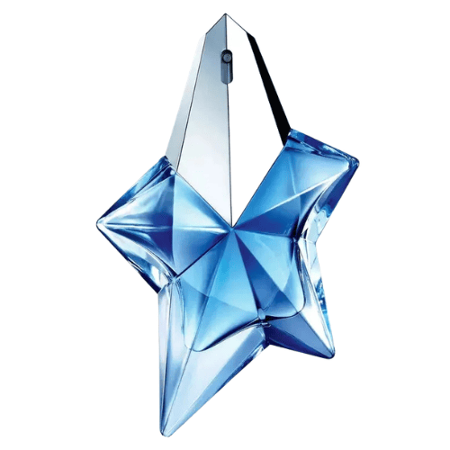Mugler Angel Eau de Parfum fragrance bottle, elegant and timeless women’s perfume with a distinctive sweet gourmand scent profile