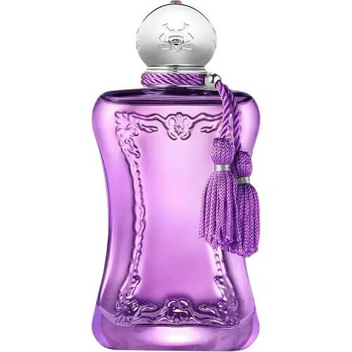 Parfums de Marly Palatine Eau de Parfum 75 ml, feminine fragrance in lilac-pink glass bottle with silver accents.