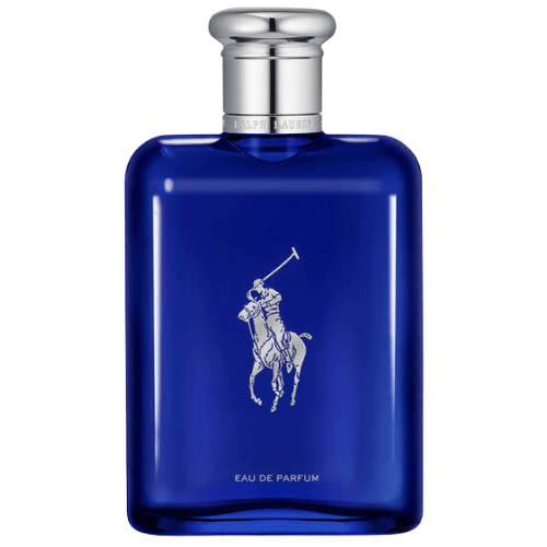 Ralph Lauren Polo Blue Eau de Parfum men's perfume in its original bottle and packaging, authentic luxury fragrance available for sale online.