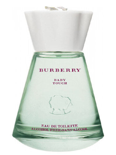 Close-up of Burberry Baby Touch Gentle fragrance bottle and packaging