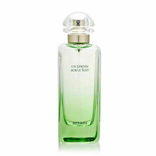 Hermès Un Jardin Sur Le Toit 100ml EDT, bright and refreshing unisex perfume with apple, pear, and floral notes in a transparent glass bottle