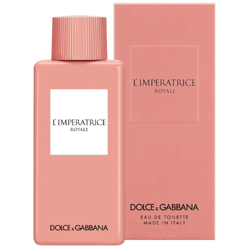 Luxury women’s fragrance Dolce and Gabbana L’Imperatrice Royale with juicy fruits and soft musk aroma
