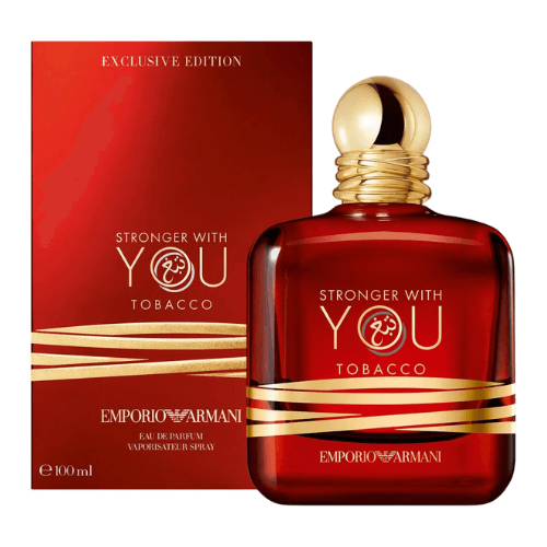 Stronger With You Tobacco by Emporio Armani – premium men’s perfume featuring rich tobacco and vanilla blend
