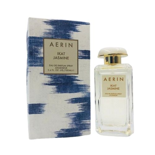 Estée Lauder Aerin Ikat Jasmine Eau de Parfum, 100ml luxurious feminine scent featuring rich jasmine, delicate ylang-ylang, and subtle woody notes in a stylish glass bottle.