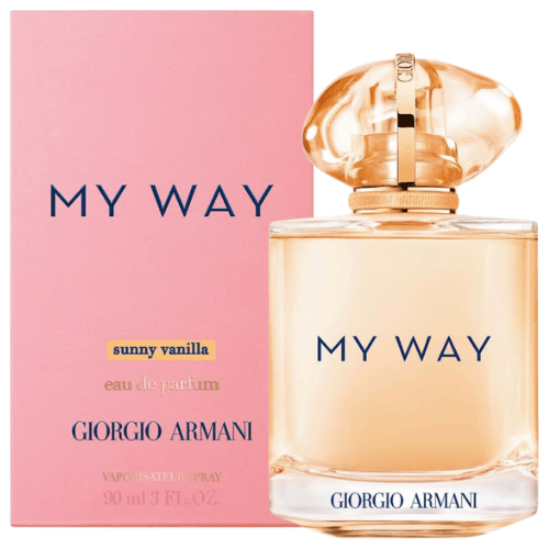 Luxury women’s perfume Giorgio Armani My Way Sunny Vanilla with warm vanilla notes and radiant scent