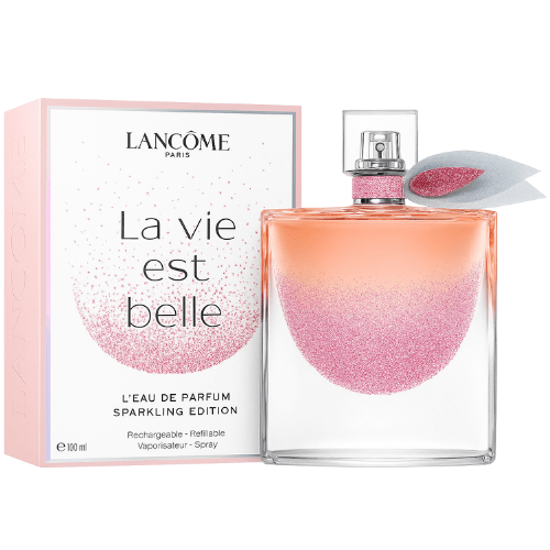 Lancôme La Vie Est Belle Sparkling Edition EDP for women, premium French perfume with sparkling gourmand floral scent