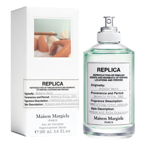 Maison Margiela Replica Bubble Bath Eau de Toilette 100ml, a modern fragrance blending gentle florals, soft musks, and clean, powdery notes.