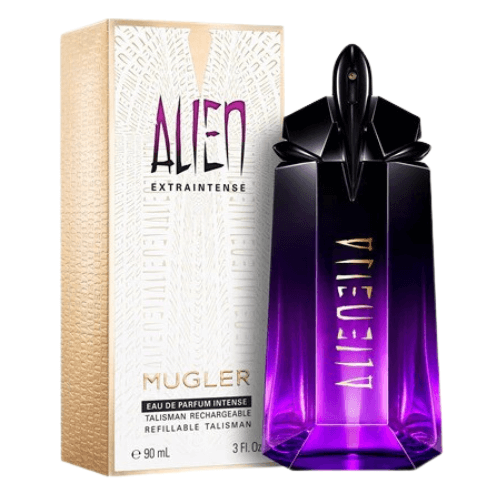 Mugler Alien Extraintense fragrance for women with iconic futuristic bottle style