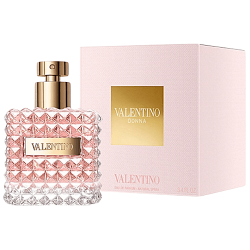 Valentino Donna Eau de Parfum bottle – original women’s perfume, elegant floral scent with rose, iris, and leather notes