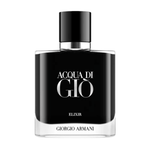 Giorgio Armani Acqua di Giò Elixir luxury men's fragrance bottle displayed with premium packaging for online perfume shopping