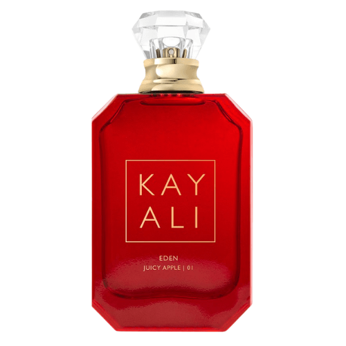 Kayali Eden Juicy Apple 01 Eau de Parfum fragrance bottle featuring refined branding, a juicy apple floral aroma perfect for everyday wear and gifting.