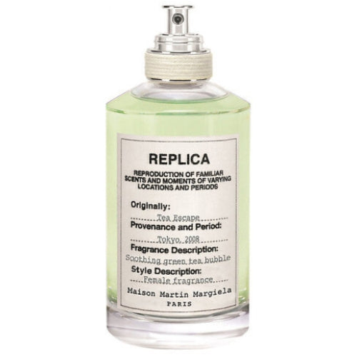 Maison Margiela Replica Tea Escape Eau de Toilette 100ml, a modern scent combining crisp green tea, gentle florals, and subtle woody accords.