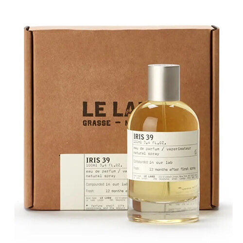 Le Labo Iris 39 Eau de Parfum 100ml, a sophisticated and elegant unisex fragrance with soft floral, woody, and musky notes in a minimalist, refined bottle.